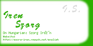 iren szorg business card